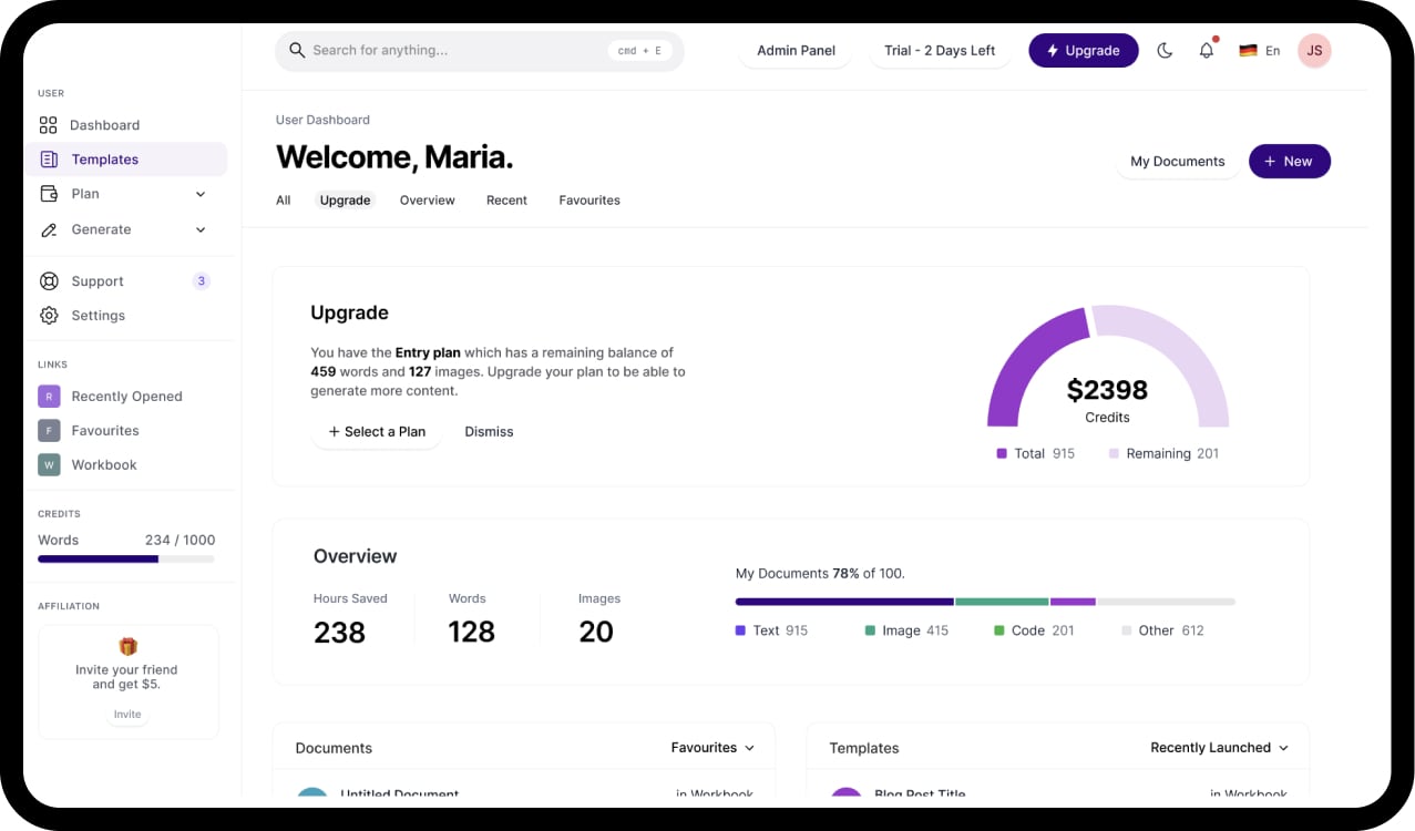 alaamah Dashboard Mockup